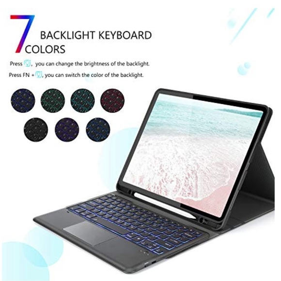 Keyboard Case with Touchpad for iPad Pro 12.9 2021/2020 / 2018 with Screen Prote - Picture 2 of 15